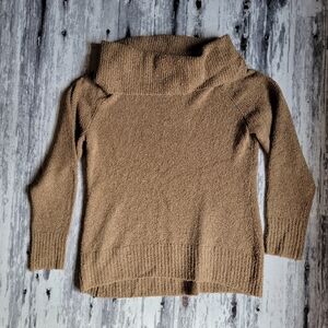 Orvis Women's Cowl Neck Sweater in Dark Tan